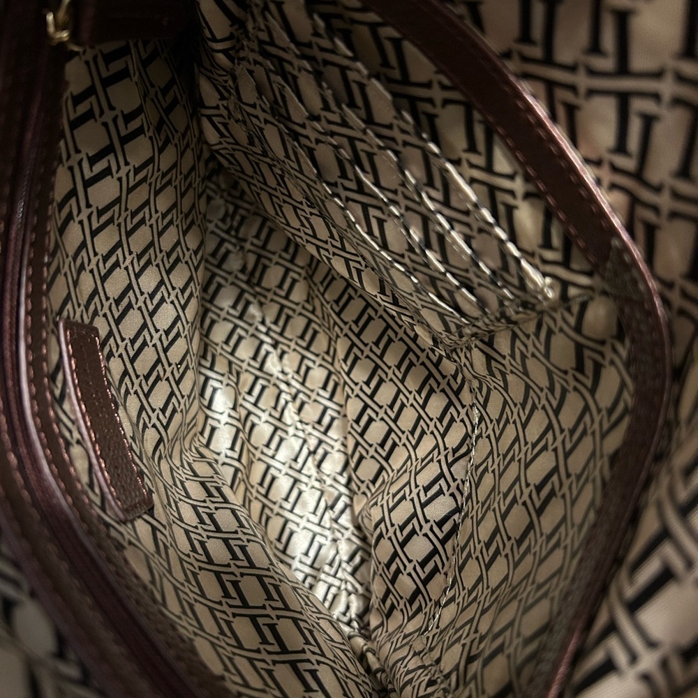 Tignanello Leather Crossbody Bag in Metallic Maroon - Picture 6 of 10